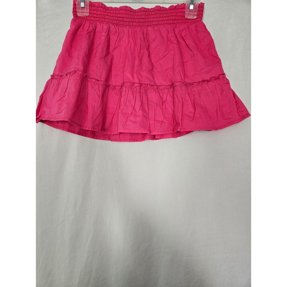 Girl Stretch Waist Mini skirt Sz L (12) S0 Pink